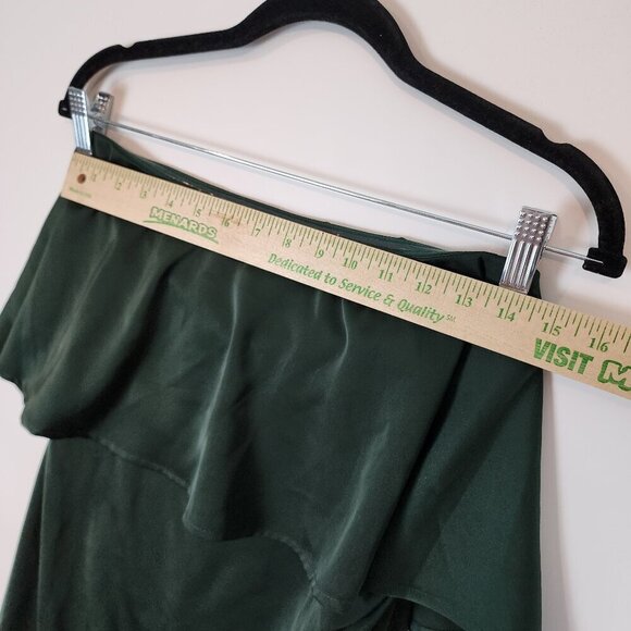 Lovers and Friends Violet Midi Dress in Emerald Faux Wrap Strapless Sexy Dress S - Picture 11 of 12